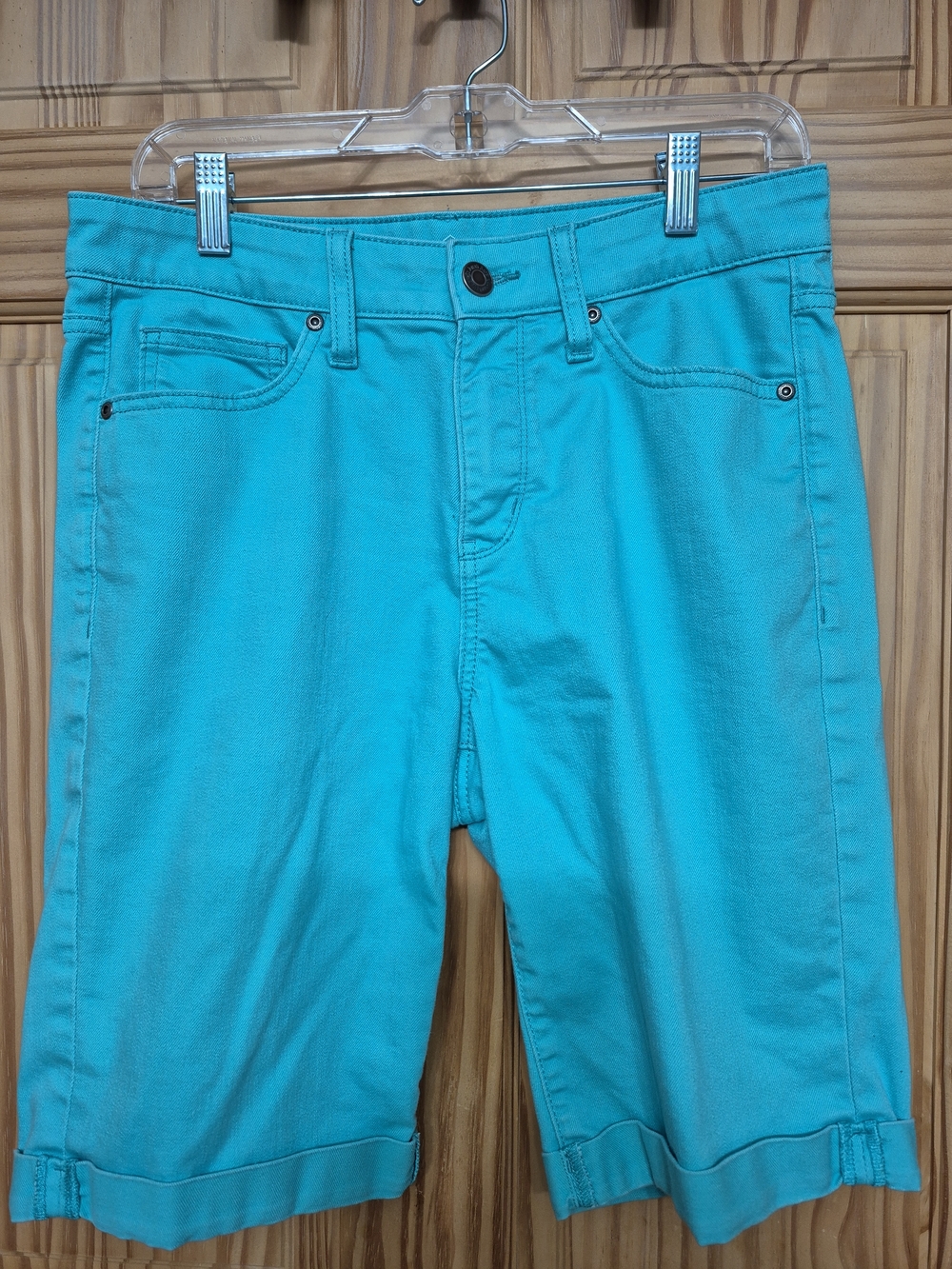 St. John's Bay Teal Bermuda Shorts
